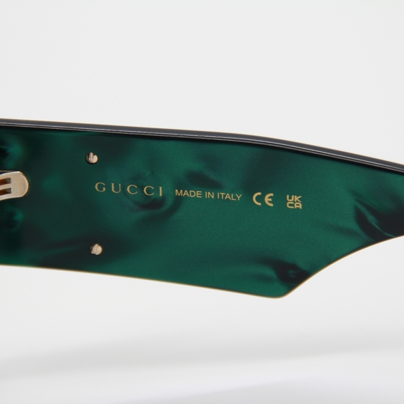NEW GUCCI SUNGLASSES  GG0956S 001 WOMEN BLACK GREEN GUCCI EYEWEAR - Picture 11 of 13